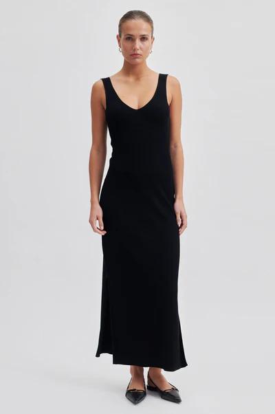 Second_Female_Como_knit_long_dress_black