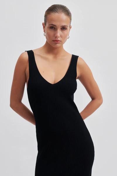 Second_Female_Como_knit_long_dress_black_1